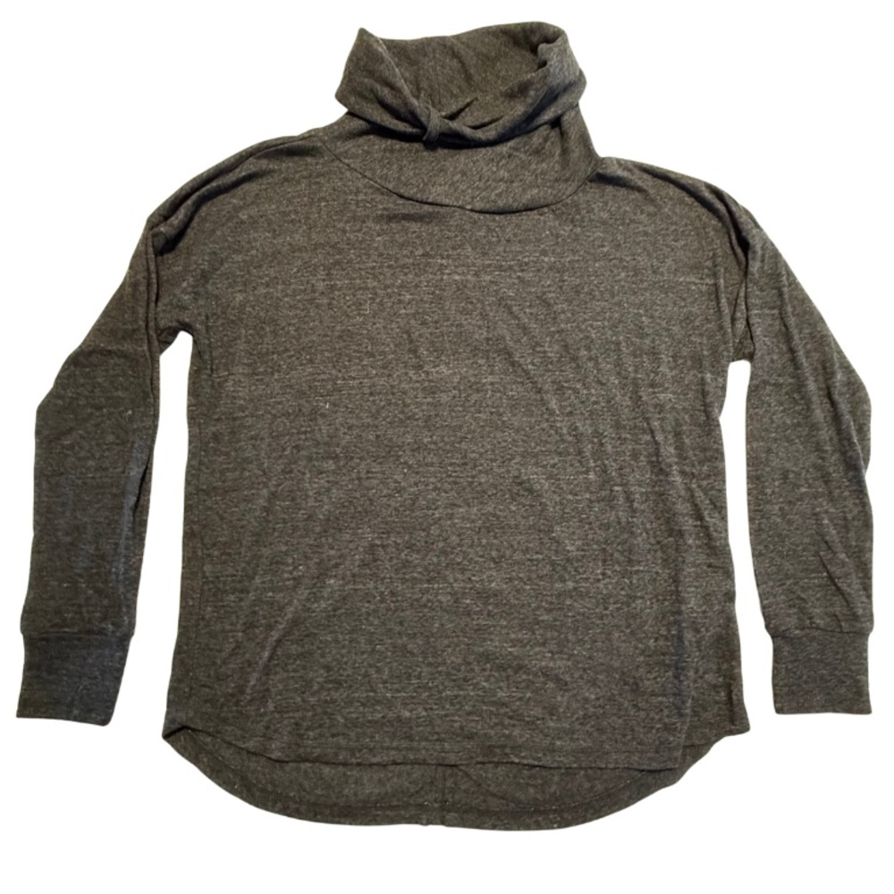 PrAna Women’s Cowl Neck Sweater Size M, Gray, Pullover Long Sleeve